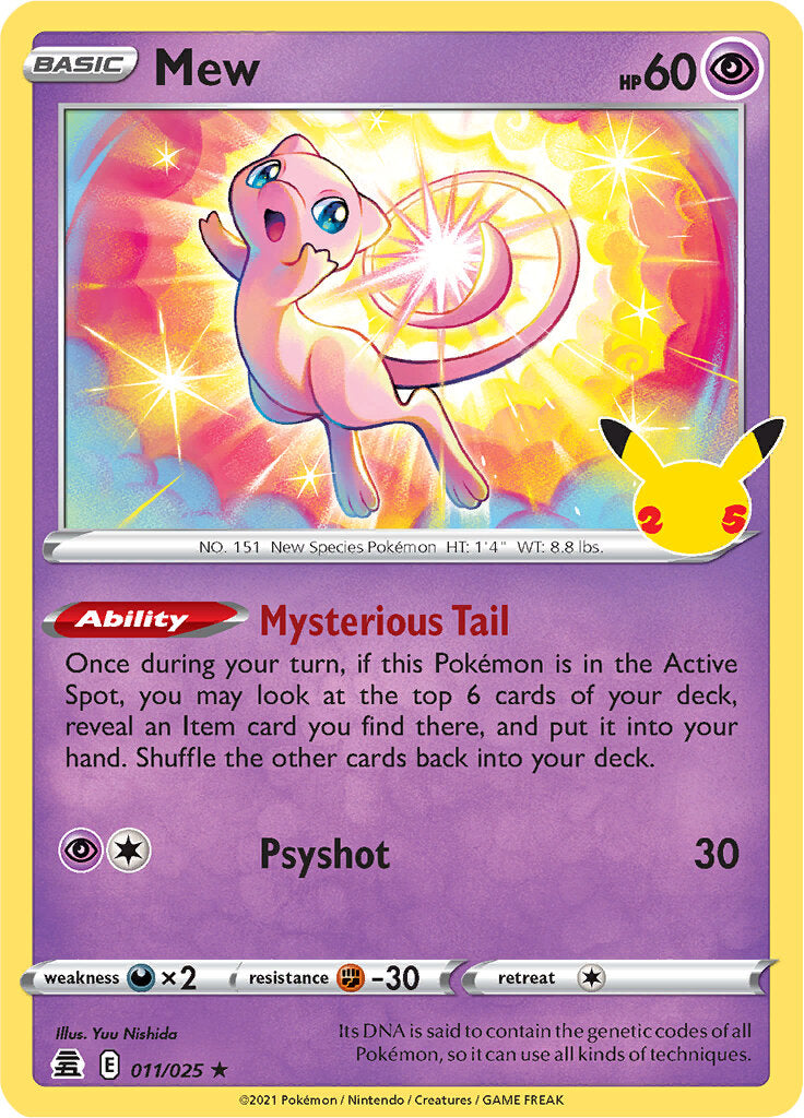 Mew (011/025) [Celebrations: 25th Anniversary] | Jomio and Rueliete's Cards and Comics