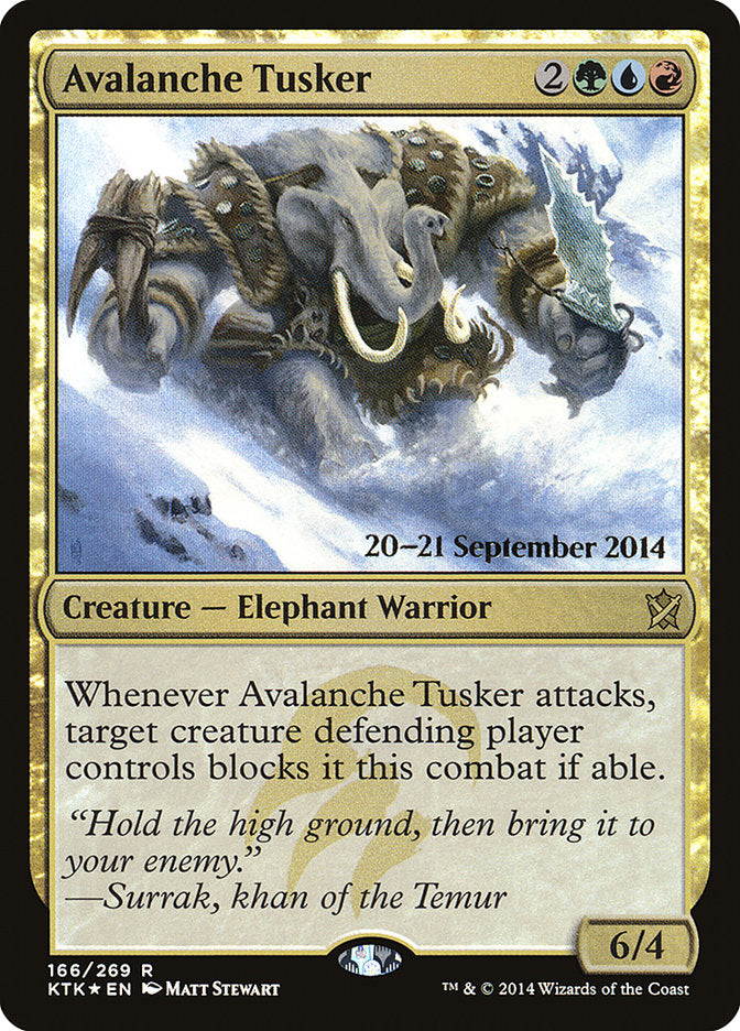 Avalanche Tusker [Khans of Tarkir Prerelease Promos] | Jomio and Rueliete's Cards and Comics