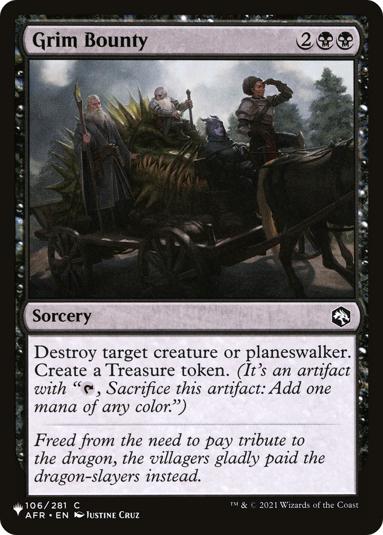 Grim Bounty [The List] | Jomio and Rueliete's Cards and Comics