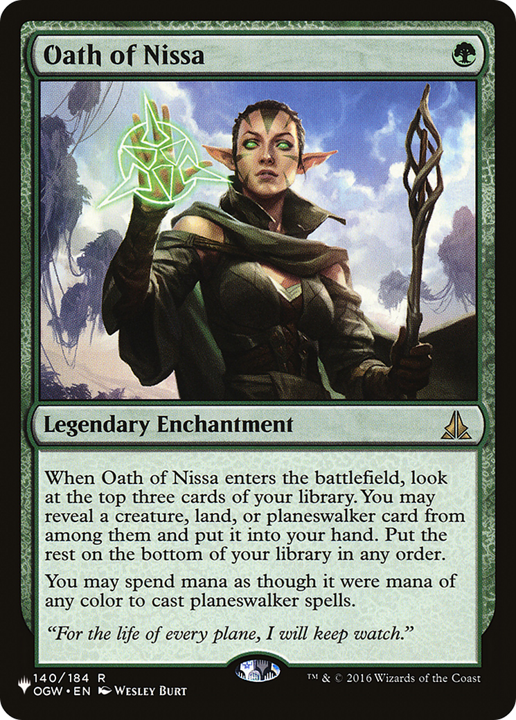 Oath of Nissa [The List] | Jomio and Rueliete's Cards and Comics