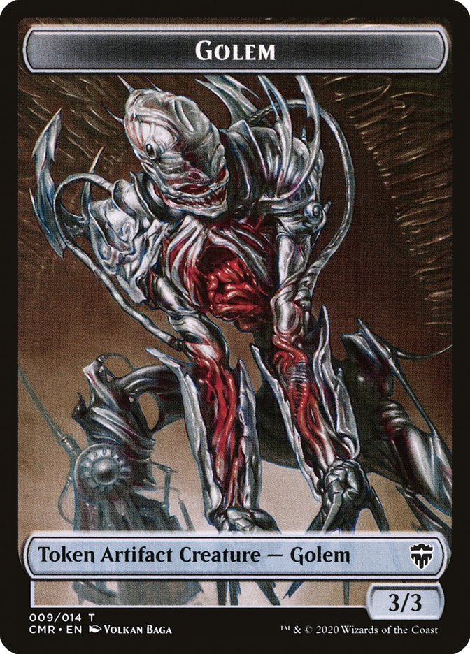 Copy (013) // Golem Double-Sided Token [Commander Legends Tokens] | Jomio and Rueliete's Cards and Comics