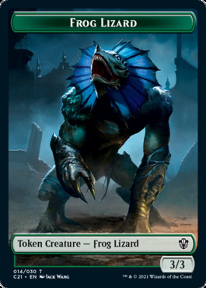 Frog Lizard // Elephant Double-Sided Token [Commander 2021 Tokens] | Jomio and Rueliete's Cards and Comics