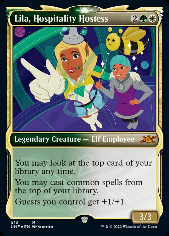 Lila, Hospitality Hostess (Showcase) (Galaxy Foil) [Unfinity] | Jomio and Rueliete's Cards and Comics