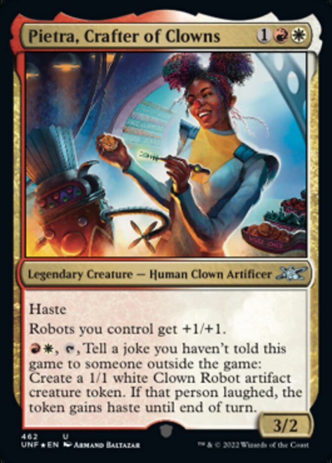 Pietra, Crafter of Clowns (Galaxy Foil) [Unfinity] | Jomio and Rueliete's Cards and Comics