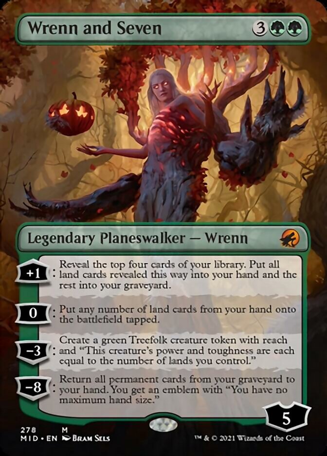 Wrenn and Seven (Borderless) [Innistrad: Midnight Hunt] | Jomio and Rueliete's Cards and Comics