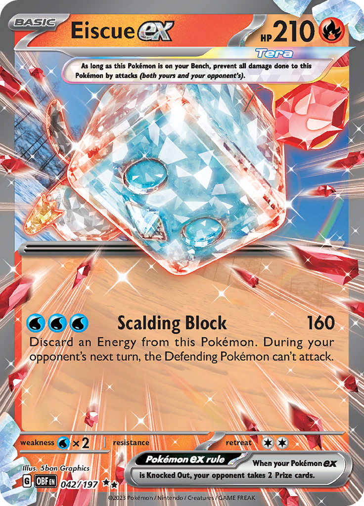 Eiscue ex (042/197) [Scarlet & Violet: Obsidian Flames] | Jomio and Rueliete's Cards and Comics