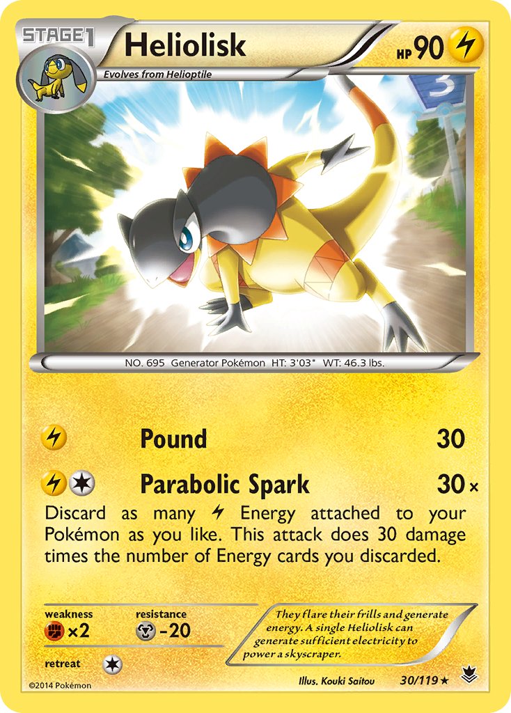 Heliolisk (30/119) (Theme Deck Exclusive) [XY: Phantom Forces] | Jomio and Rueliete's Cards and Comics