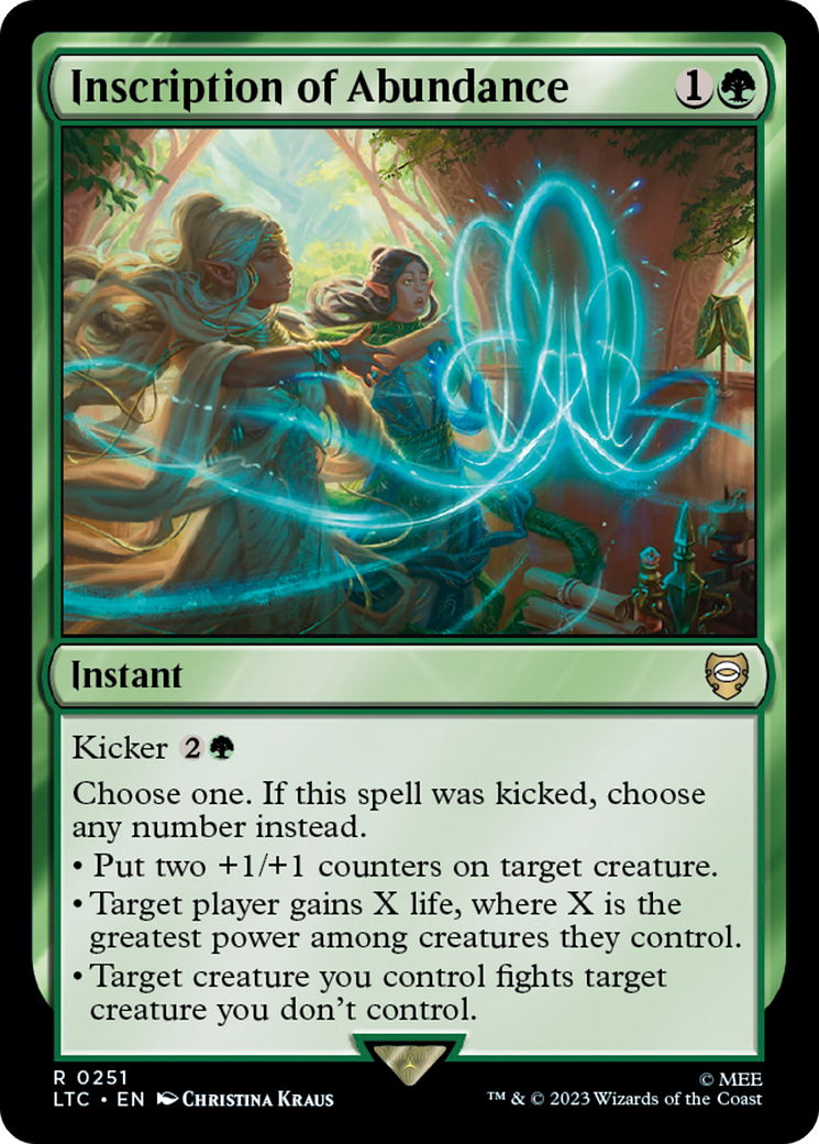 Inscription of Abundance [The Lord of the Rings: Tales of Middle-Earth Commander] | Jomio and Rueliete's Cards and Comics