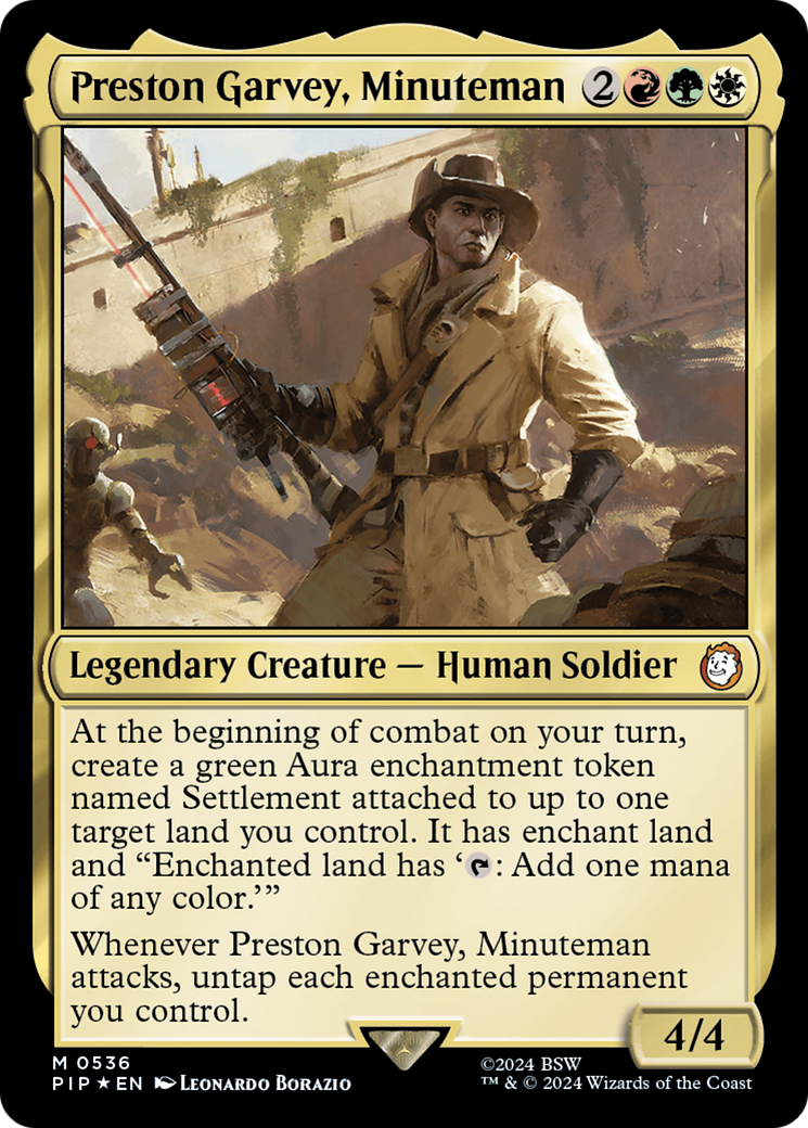 Preston Garvey, Minuteman (Surge Foil) [Fallout] | Jomio and Rueliete's Cards and Comics