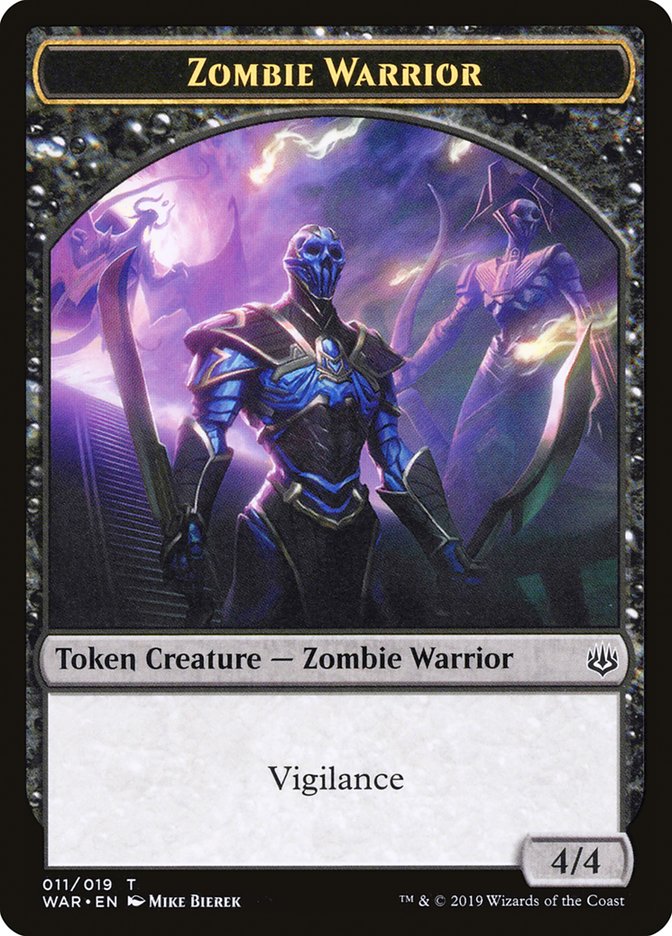 Zombie Warrior Token [War of the Spark Tokens] | Jomio and Rueliete's Cards and Comics