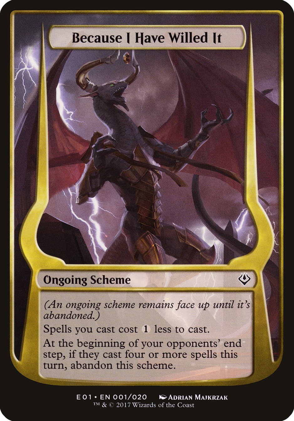 Because I Have Willed It (Schemes) [Archenemy: Nicol Bolas Schemes] | Jomio and Rueliete's Cards and Comics
