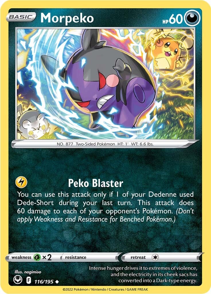 Morpeko (116/195) [Sword & Shield: Silver Tempest] | Jomio and Rueliete's Cards and Comics