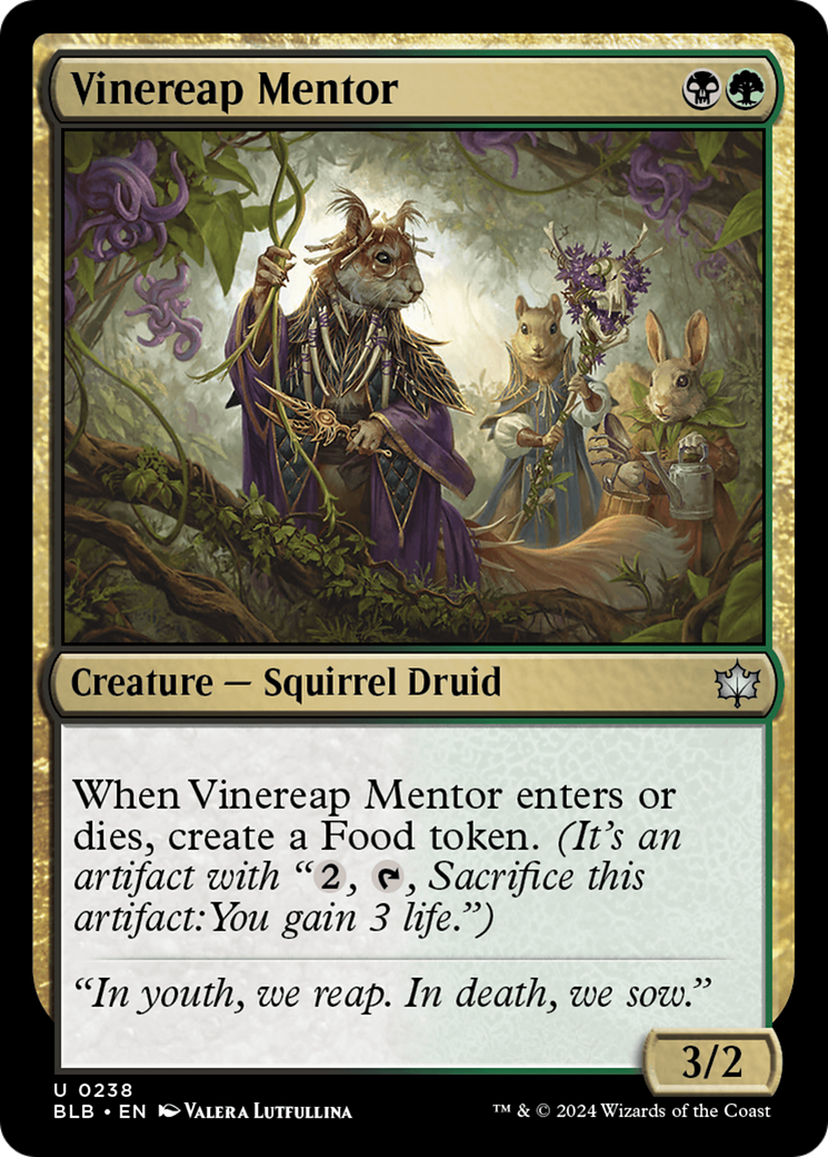 Vinereap Mentor [Bloomburrow] | Jomio and Rueliete's Cards and Comics