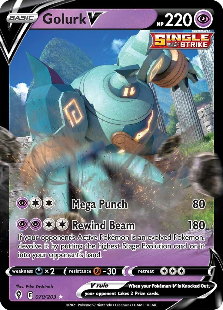Golurk V (070/203) [Sword & Shield: Evolving Skies] | Jomio and Rueliete's Cards and Comics