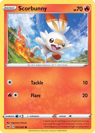 Scorbunny (031/202) (Premium Collection) [Sword & Shield: Base Set] | Jomio and Rueliete's Cards and Comics