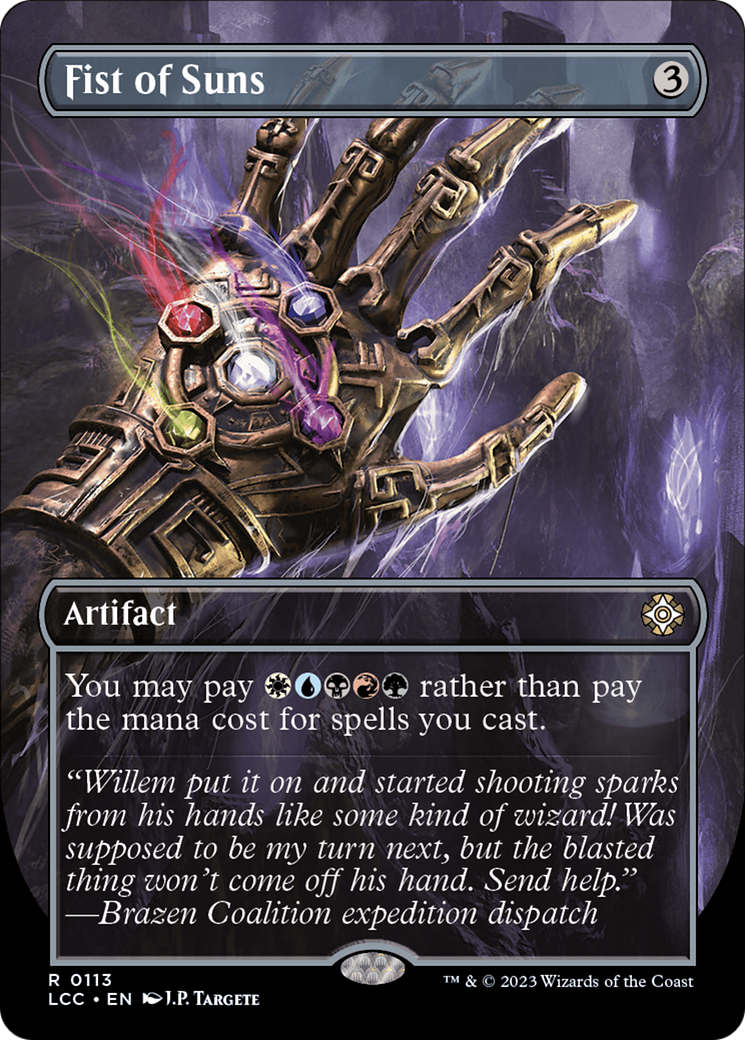 Fist of Suns (Borderless) [The Lost Caverns of Ixalan Commander] | Jomio and Rueliete's Cards and Comics
