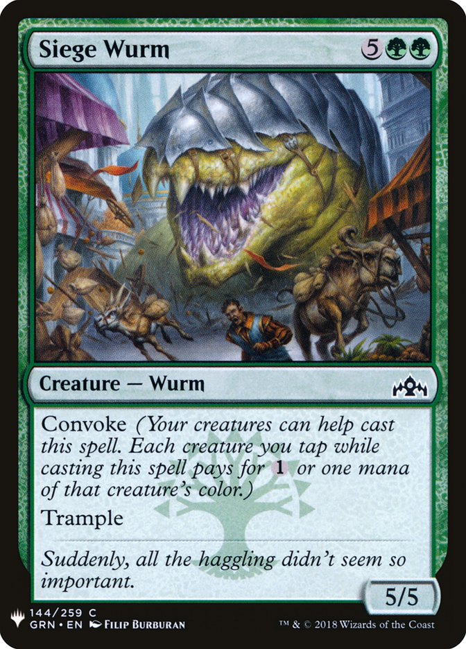 Siege Wurm [Mystery Booster] | Jomio and Rueliete's Cards and Comics