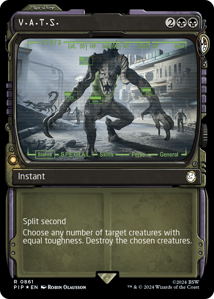 V.A.T.S. (Showcase) (Surge Foil) [Fallout] | Jomio and Rueliete's Cards and Comics
