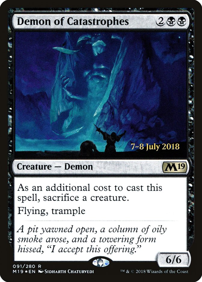 Demon of Catastrophes [Core Set 2019 Prerelease Promos] | Jomio and Rueliete's Cards and Comics