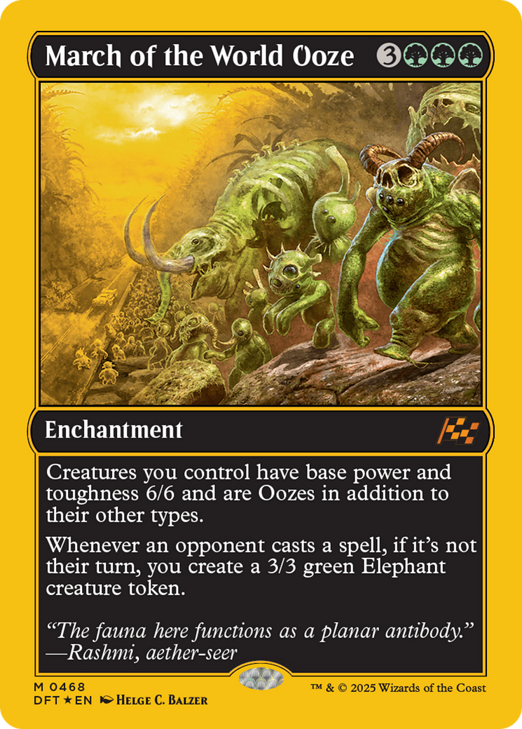 March of the World Ooze (First-Place Foil) [Aetherdrift] | Jomio and Rueliete's Cards and Comics