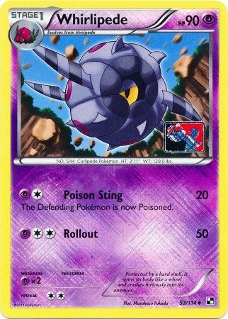 Whirlipede (53/114) (League Promo) [Black & White: Base Set] | Jomio and Rueliete's Cards and Comics