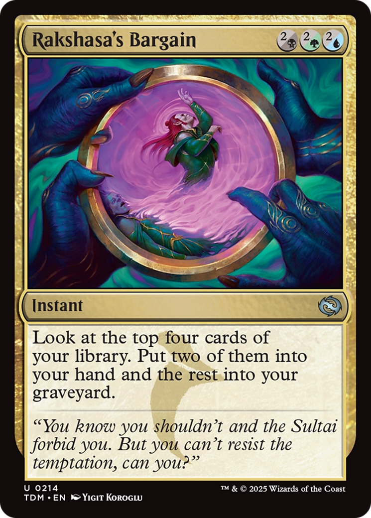 Rakshasa's Bargain [Tarkir: Dragonstorm] | Jomio and Rueliete's Cards and Comics