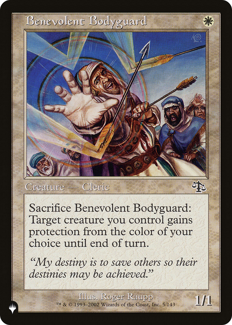 Benevolent Bodyguard [The List] | Jomio and Rueliete's Cards and Comics