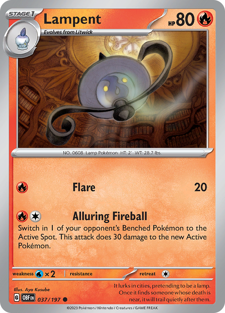 Lampent (037/197) [Scarlet & Violet: Obsidian Flames] | Jomio and Rueliete's Cards and Comics