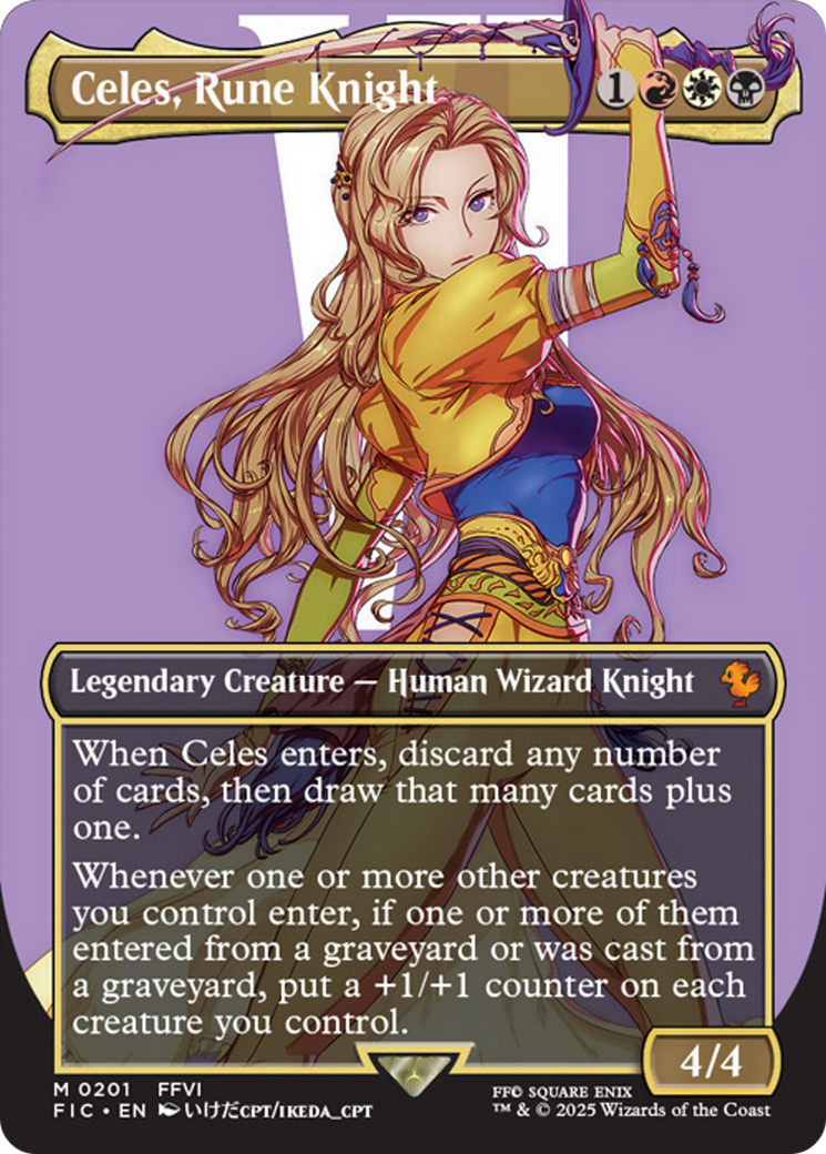 Celes, Rune Knight (Borderless) [FINAL FANTASY Commander] | Jomio and Rueliete's Cards and Comics