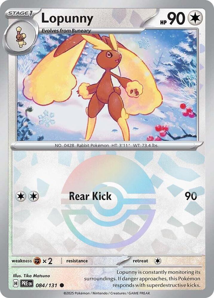 Lopunny (084/131) (Poke Ball Pattern) [Scarlet & Violet: Prismatic Evolutions] | Jomio and Rueliete's Cards and Comics