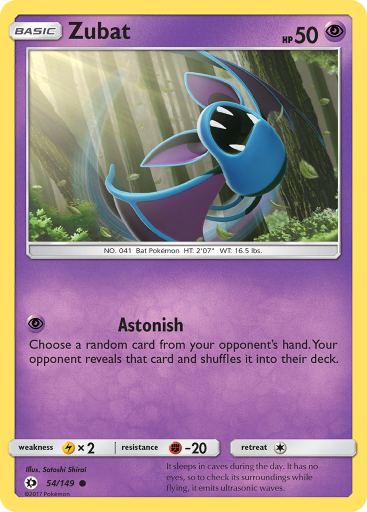 Zubat (54/149) [Sun & Moon: Base Set] | Jomio and Rueliete's Cards and Comics