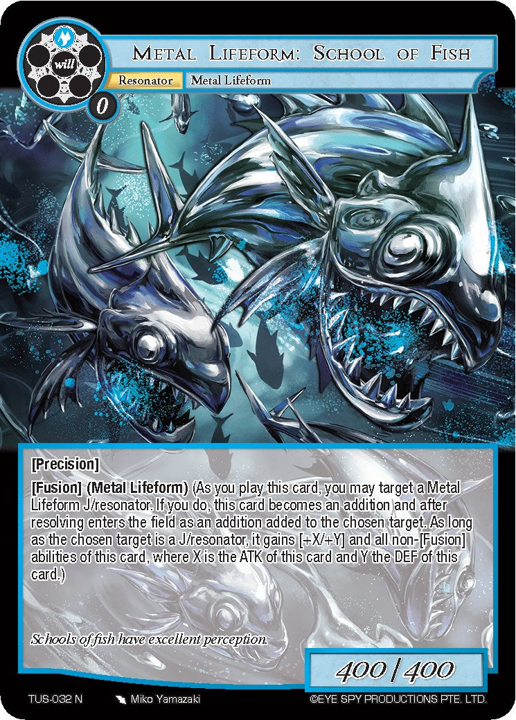 Metal Lifeform: School of Fish (TUS-032 N) [The Underworld of Secrets] | Jomio and Rueliete's Cards and Comics