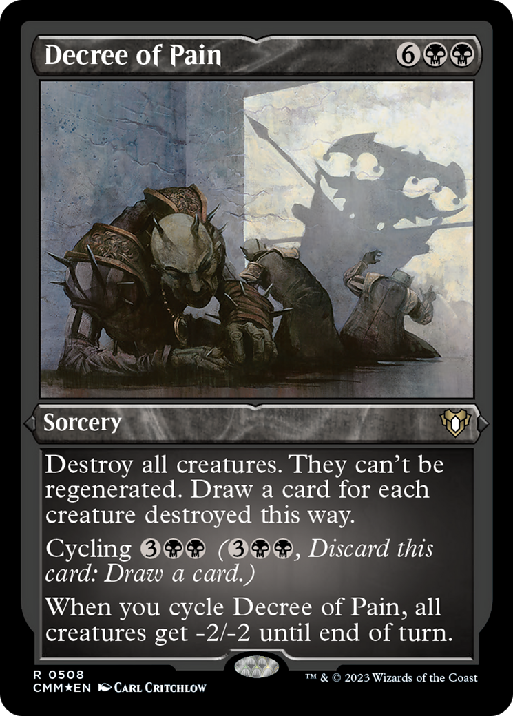 Decree of Pain (Foil Etched) [Commander Masters] | Jomio and Rueliete's Cards and Comics