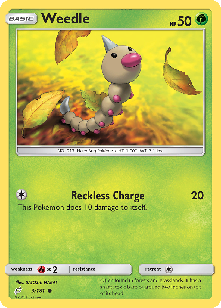 Weedle (3/181) [Sun & Moon: Team Up] | Jomio and Rueliete's Cards and Comics