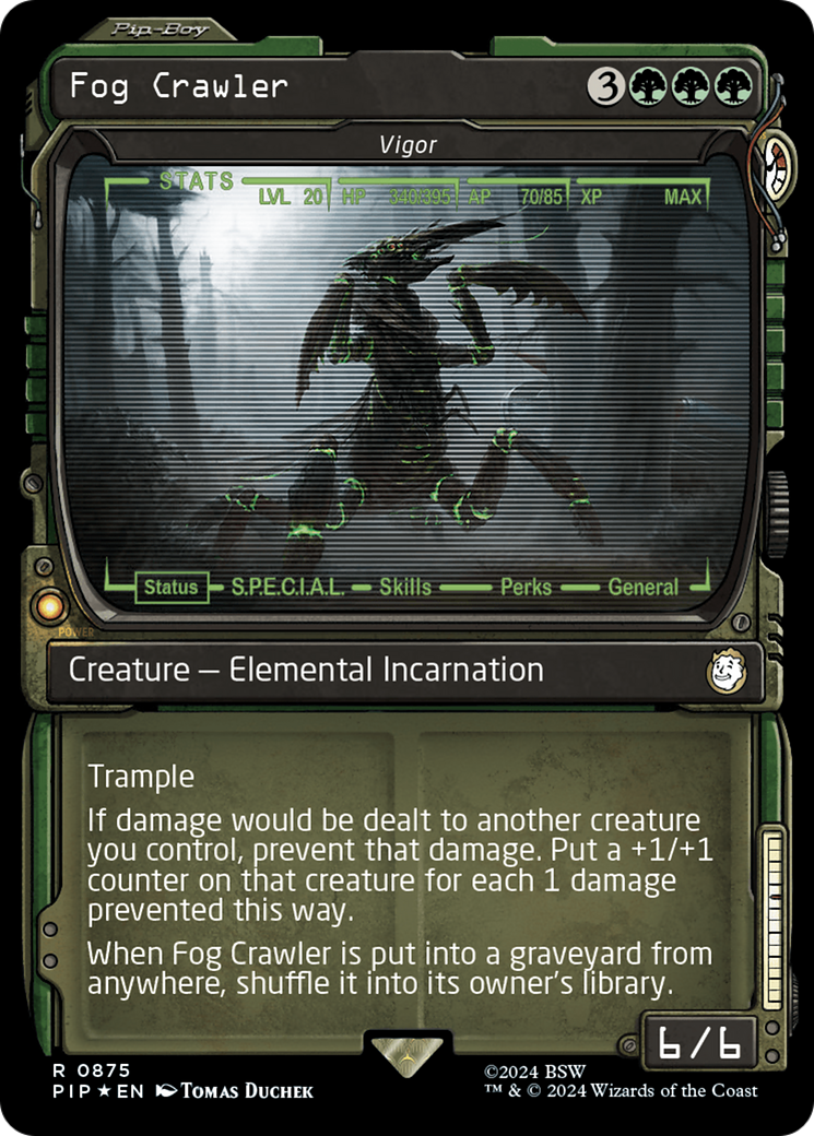 Fog Crawler - Vigor (Showcase) (Surge Foil) [Fallout] | Jomio and Rueliete's Cards and Comics