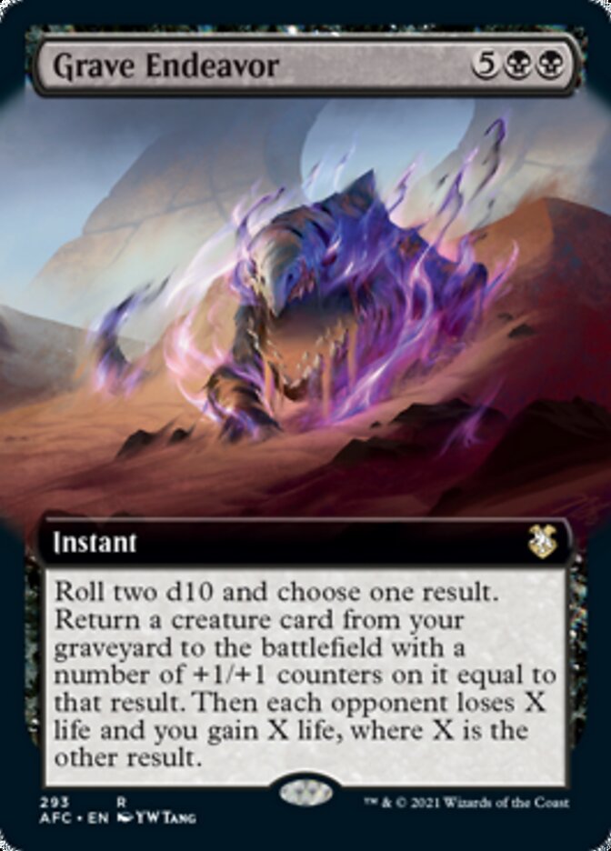 Grave Endeavor (Extended Art) [Dungeons & Dragons: Adventures in the Forgotten Realms Commander] | Jomio and Rueliete's Cards and Comics