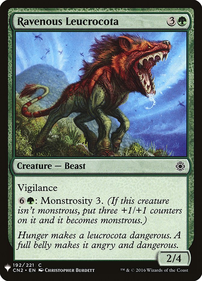 Ravenous Leucrocota [Mystery Booster] | Jomio and Rueliete's Cards and Comics