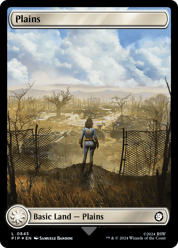 Plains (0845) (Surge Foil) [Fallout] | Jomio and Rueliete's Cards and Comics