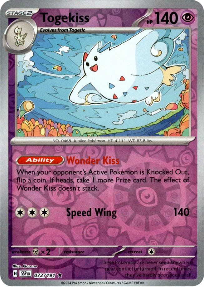 Togekiss (072/191) [Scarlet & Violet: Surging Sparks] | Jomio and Rueliete's Cards and Comics