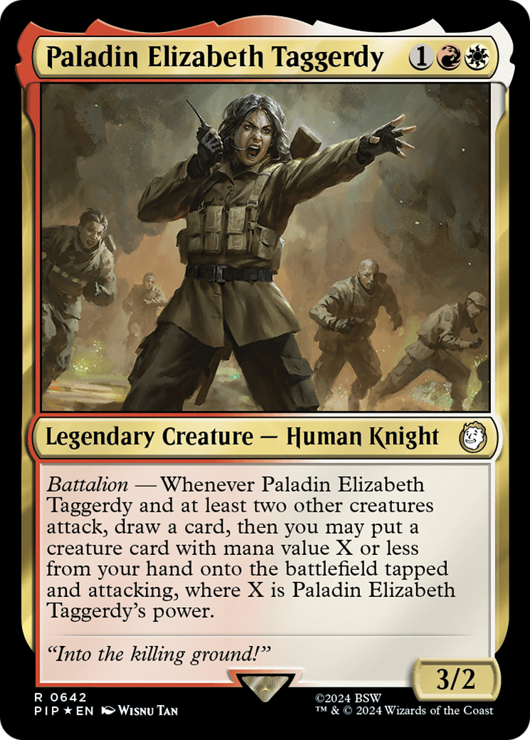 Paladin Elizabeth Taggerdy (Surge Foil) [Fallout] | Jomio and Rueliete's Cards and Comics
