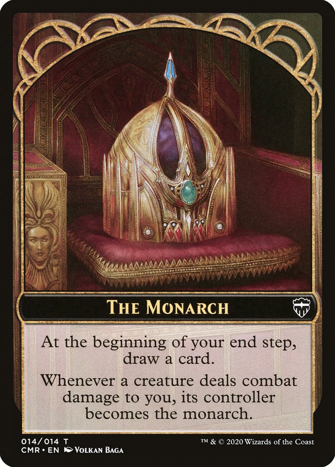 Elf Warrior // The Monarch Double-Sided Token [Commander Legends Tokens] | Jomio and Rueliete's Cards and Comics