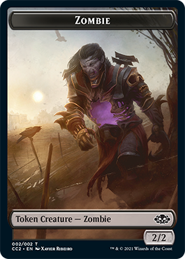 Snake // Zombie Double-Sided Token [Commander Collection: Black Tokens] | Jomio and Rueliete's Cards and Comics