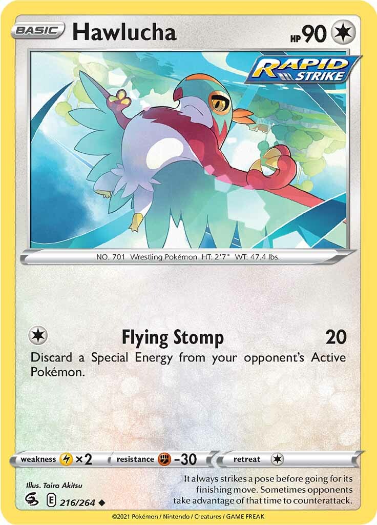 Hawlucha (216/264) [Sword & Shield: Fusion Strike] | Jomio and Rueliete's Cards and Comics