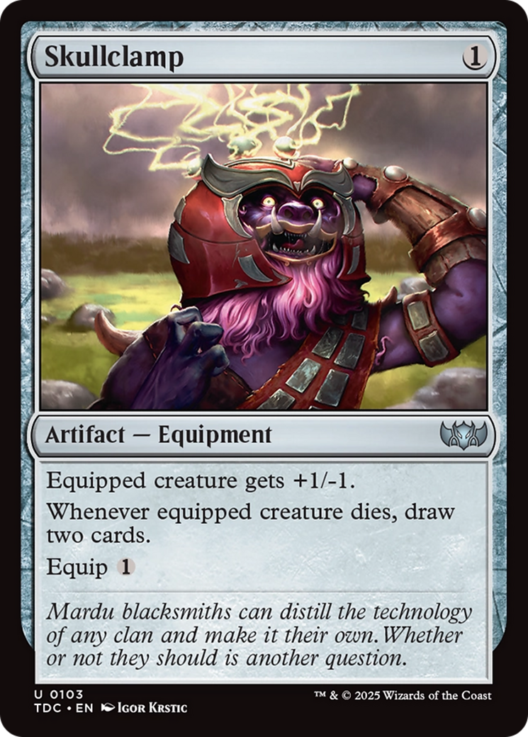 Skullclamp [Tarkir: Dragonstorm Commander] | Jomio and Rueliete's Cards and Comics