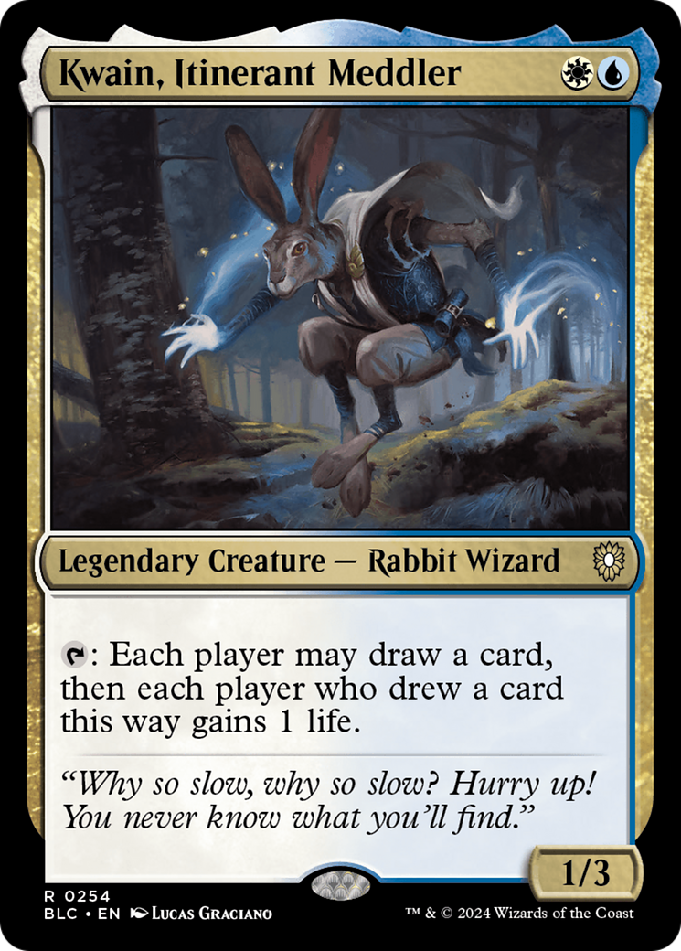 Kwain, Itinerant Meddler [Bloomburrow Commander] | Jomio and Rueliete's Cards and Comics