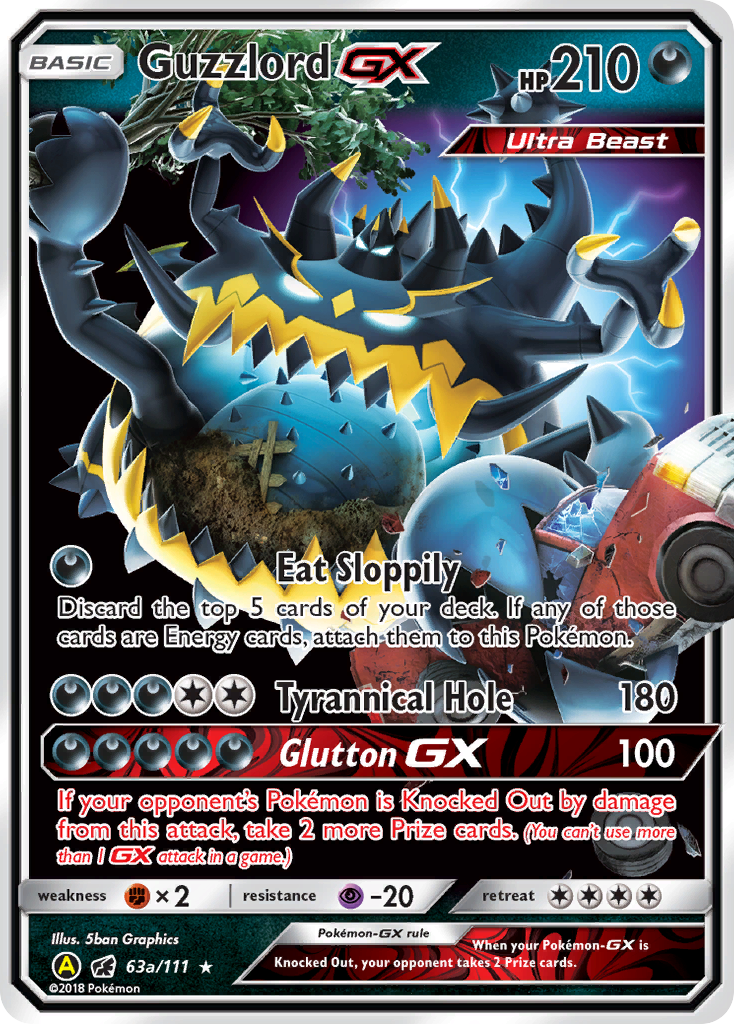 Guzzlord GX (63a/111) [Alternate Art Promos] | Jomio and Rueliete's Cards and Comics