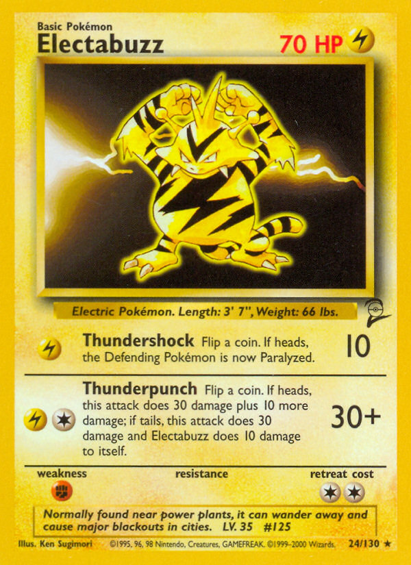 Electabuzz (24/130) [Base Set 2] | Jomio and Rueliete's Cards and Comics
