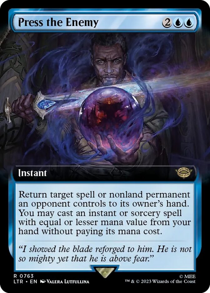 Press the Enemy (Extended Art) (Surge Foil) [The Lord of the Rings: Tales of Middle-Earth] | Jomio and Rueliete's Cards and Comics