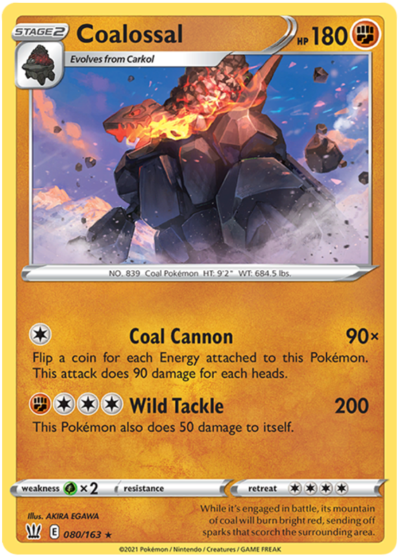 Coalossal (080/163) [Sword & Shield: Battle Styles] | Jomio and Rueliete's Cards and Comics