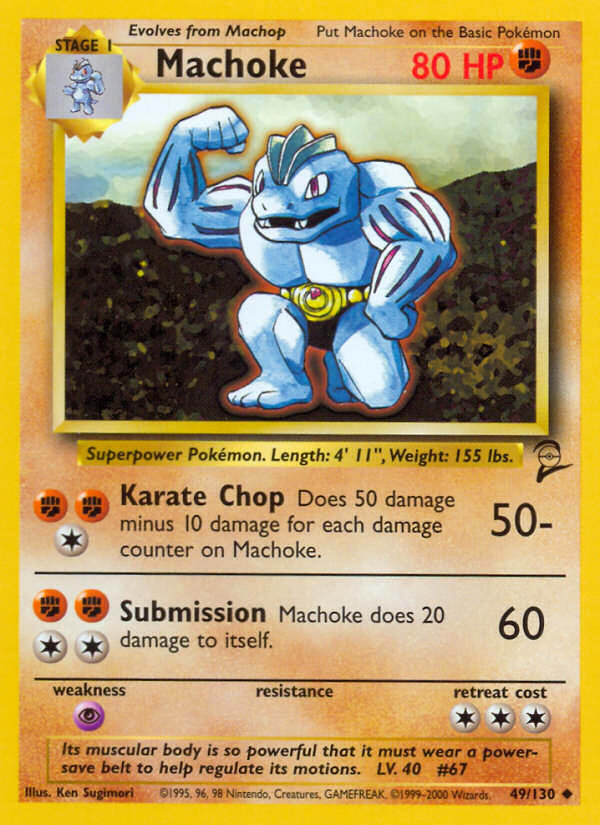 Machoke (49/130) [Base Set 2] | Jomio and Rueliete's Cards and Comics